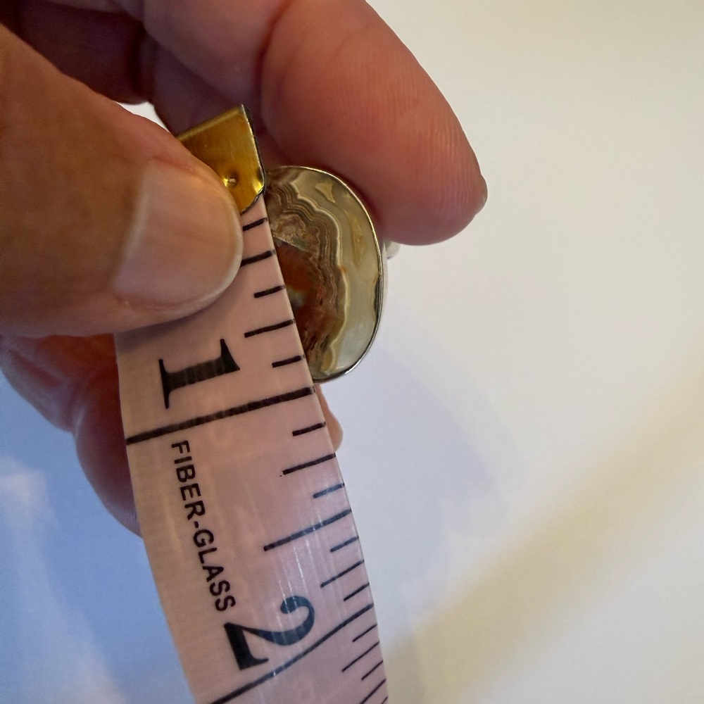 Sterling Silver Agate Statement Ring In Brown And… - image 8